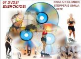 7 DVDS/EXERCÍCIOS TURBINADOS/AIR CLIMBER, STEPPER, SIMILARES